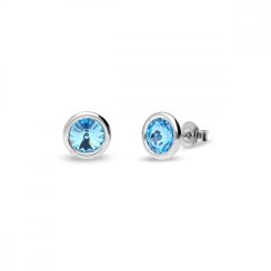 Náušnice modré sa Swarovski Elements Tiny Bonbon Studs KR1122SS29AQ Aqua 6 mm