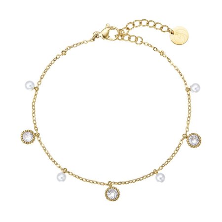 Náramek ocelový s perličkami 43059.1