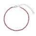 Náramok s pravými garnet kameňmi 43055.3 oceľ