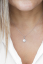 Stříbrný náhrdelník s bílým opálem a krystaly Swarovski Elements kolečko White Opal