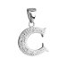 Přívěsek se Swarovski Elements písmeno C 34102.1 Krystal