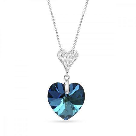 Náhrdelník modrý sa Swarovski Elements Spirit NCN622818BB Bermuda Blue