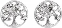 Náušnice čiré se Swarovski Elements Strom Krystal