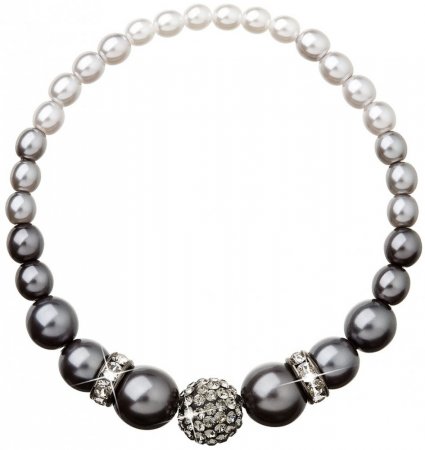 Náramok šedý so Swarovski Elements perla 33062.3 Grey
