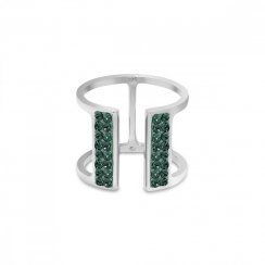 Prsten zelený se Swarovski Elements Radiance PFMP2EM Emerald