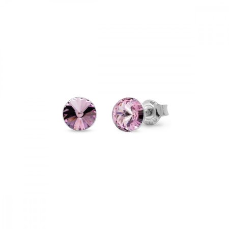 Náušnice fialové Rivoli se Swarovski Elements Sweet Candy Studs K1122SS29LAM Light Amethyst 6 mm