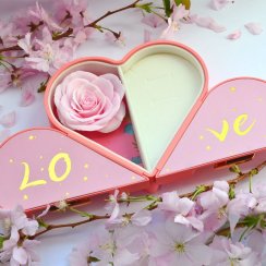 Darčeková krabička srdca KR0007 ružová