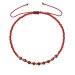 Textilné Miyuki náramok červený achát 13037.3 red