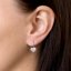 Stříbrné náušnice visací s krystaly Swarovski růžové srdce 31125.9 Light Rose Opal