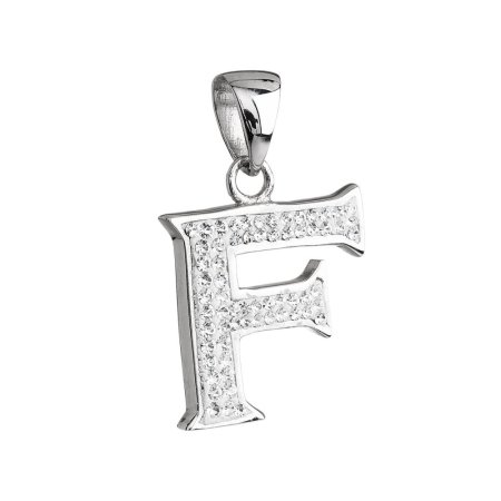 Prívesok so Swarovski Elements písmeno F 34102.1 Kryštál
