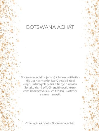 Náhrdelník z achátu botswana 42036.3 oceľ