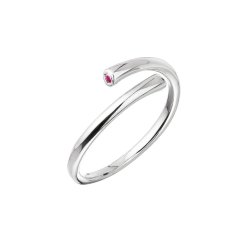 Strieborný prsteň s ružovým zirkónom 15010.3 UNI fuchsia
