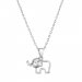 Strieborný náhrdelník slon 62012