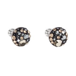 Stříbrné náušnice pecka s krystaly Swarovski mix barev kulaté 31336.4 Colorado