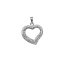 Stříbrný přívěsek s krystaly Swarovski bílé srdce 74093.1