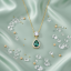 Strieborný náhrdelník s kryštálmi Swarovski Elements Briselle NCPG4320EMC Emerald