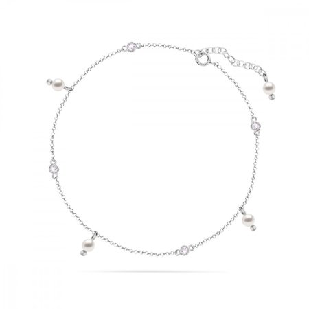 Retiazka na nohu biela so Swarovski Elements Milo BA5818W White