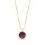 Náhrdelník fialový strieborný pozlátený so Swarovski Elements Birthday Stone NBG1122SS29AM Amethyst - Február