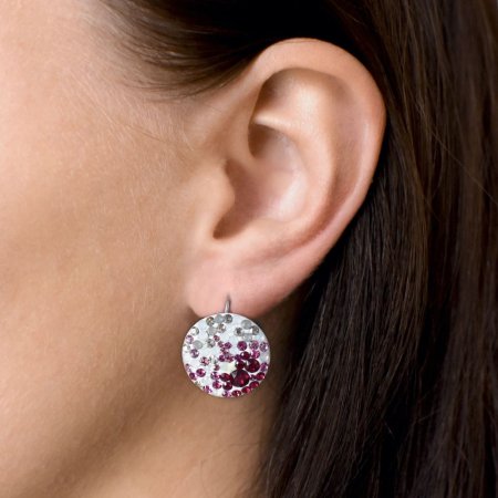 Náušnice se Swarovski Elements 31161.3 Sweet Love kolečko 18 mm