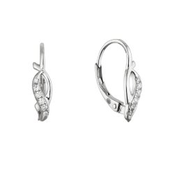 Stříbrné náušnice proplétaná vlnka 11701.1