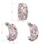 Sada šperkov s kryštálmi Swarovski náušnice a prívesok ružový obdĺžnik 39116.3 Magic Rose