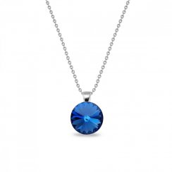Náhrdelník modrý Rivoli se Swarovski Elements Candy N112212SA Sapphire 12 mm