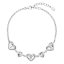 Strieborný náramok so Swarovski kryštálmi biele srdce 33109.1 Krystal