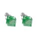 Náušnice zelené se Swarovski Elements kostka Peridot 8 mm