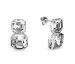 Náušnice číre so Swarovski Elements Imperial Duo KT44802CC Krystal