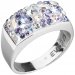 Stříbrný prsten s krystaly Swarovski fialový 35014.3 Violet