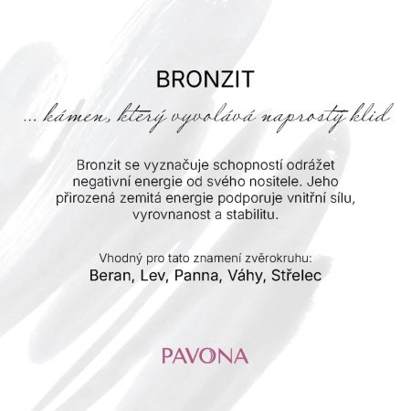 Náramok s minerálnymi kameňmi bronzit 43056.3