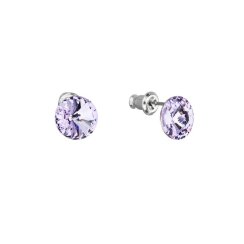 Náušnice Rivoli so Swarovski Elements Violet 8 mm