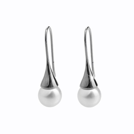 Náušnice biele so Swarovski Elements Perla White