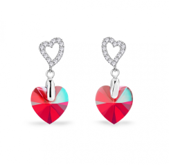 Náušnice červené se Swarovski Elements Amore KCS622810LSISH Light Siam Shimmer