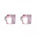 Náušnice ružové so Swarovski Elements diskoštvorec Light Rose 10 mm