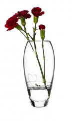 Sklenená váza so Swarovski Elements srdce Petit Heart 18 cm