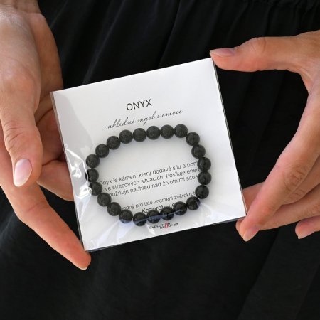 Náramok s minerálnymi kameňmi onyx 43056.3