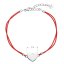 Kabbalah náramok so strieborným srdcom 13049.3 red