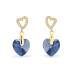 Náušnice modré se Swarovski Elements Amore KCSG622810DB Denim Blue