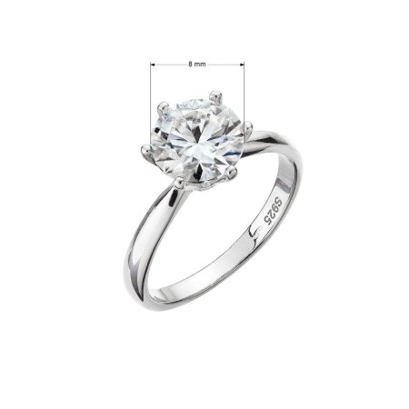 Stříbrný prsten MIA 15M00002 moissanite