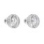 Strieborné náušnice pecka so zirkónom biele okrúhle 11112.1