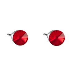 Náušnice červené so Swarovski Elements bodka Light Siam 5 mm