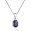 Strieborný náhrdelník s pravým minerálnym kameňom tmavo modrý 12087.3 dark sapphire