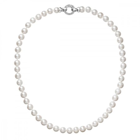 Perlový náhrdelník z pravých riečnych perál biely 22003.1