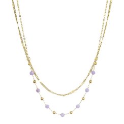 Náhrdelník ocelový s ametystem 42029.3