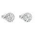 Stříbrné náušnice pecka s krystaly Swarovski bílé kulaté 31136.1 Krystal