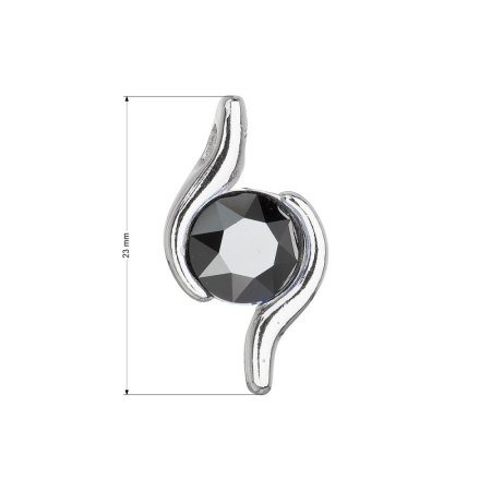 Strieborný prívesok so Swarovski kryštálom čierny 34261.5 Hematite