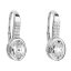 Strieborné náušnice visiace so zirkónom v bielej farbe 11168.1