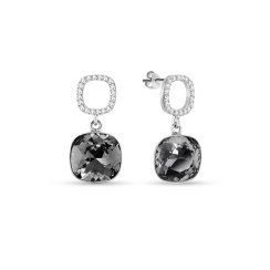Náušnice so Swarovski Elements Orbis KC447010SN Silver Night