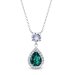 Strieborný náhrdelník s kryštálmi Swarovski Elements Briselle NCP4320EMC Emerald
